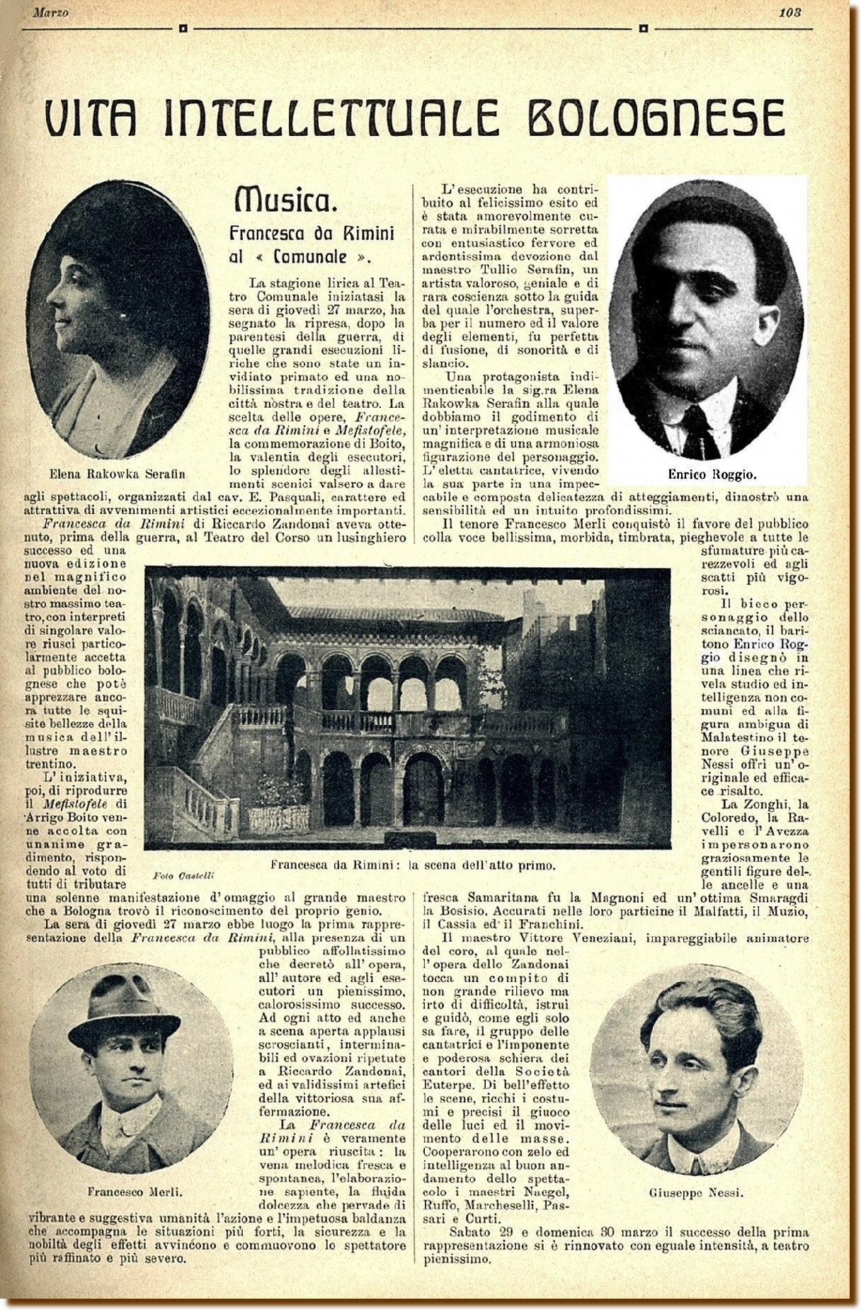 Bologna articolo tratto da "La vita Cittadina" marzo 1919 